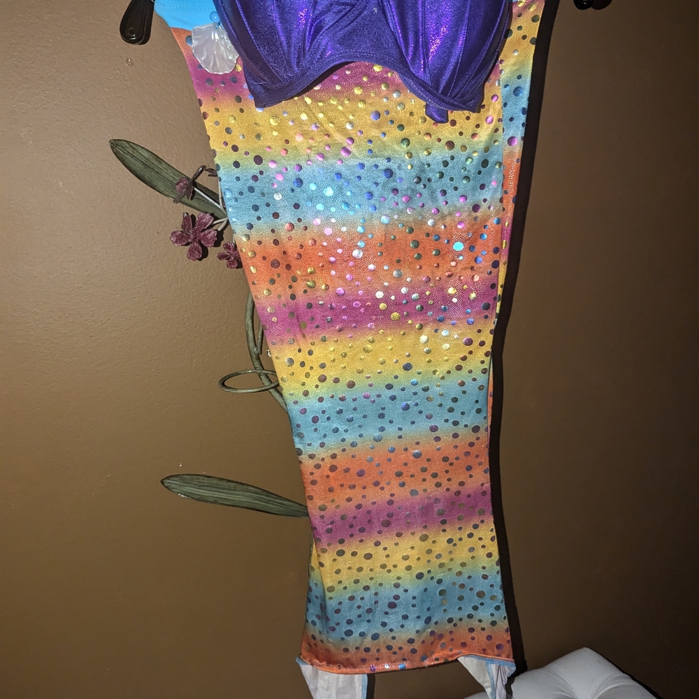 Colorful  4 piece Sequin Mermaid Costume